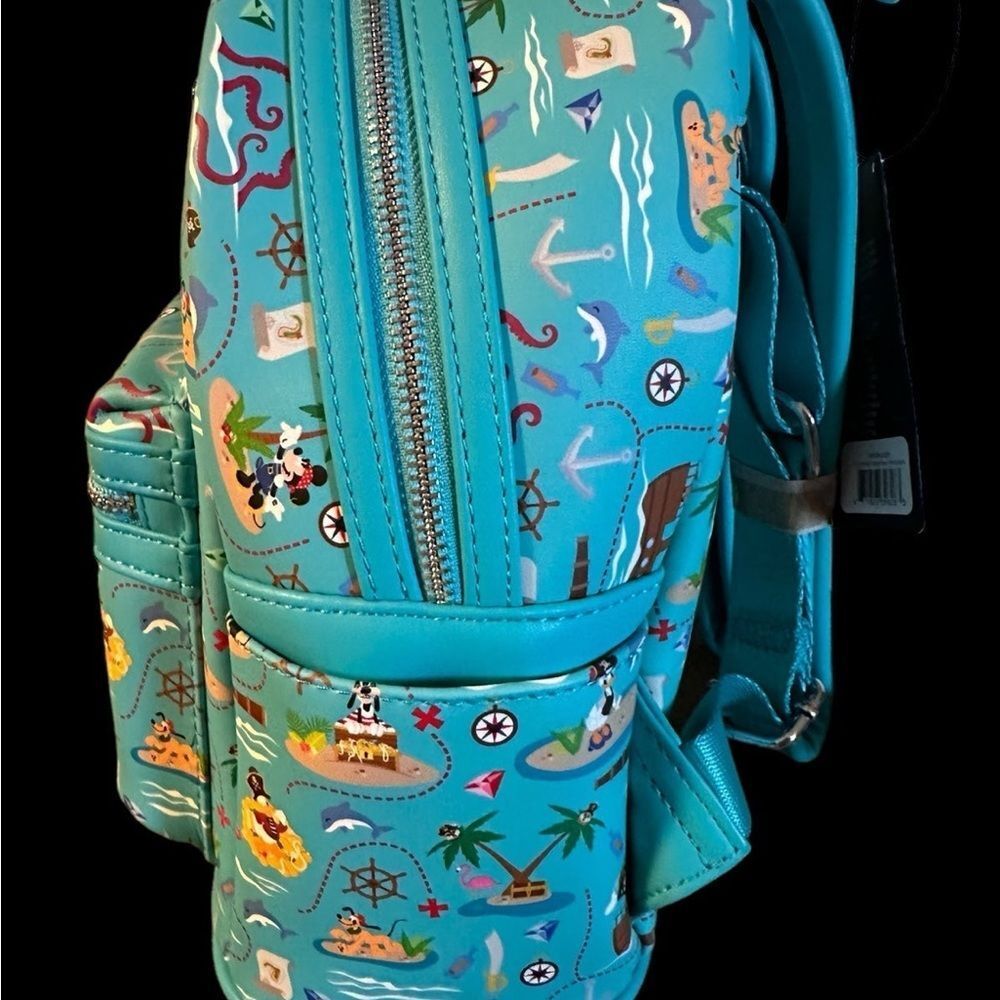 BNWT Loungefly Pirate Mickey And Friends AOP Mini Backpack - Picture 8 of 14